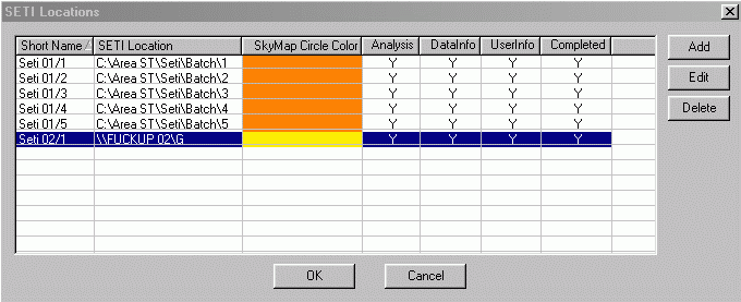 Einstellung der Client Locations